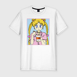 Футболка slim-fit Sailor Moon Usagi Tsukino, цвет: белый