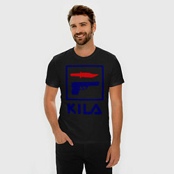 Футболка slim-fit Kila Fila, цвет: черный — фото 2