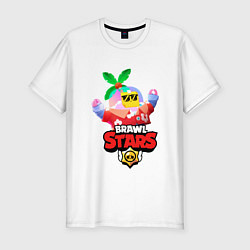 Футболка slim-fit BRAWL STARS TROPICAL SPROUT, цвет: белый