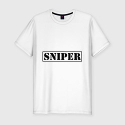 Футболка slim-fit Sniper, цвет: белый