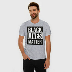 Футболка slim-fit BLACK LIVES MATTER, цвет: меланж — фото 2