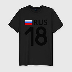 Футболка slim-fit RUS 18, цвет: черный