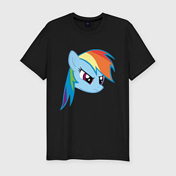 Футболка slim-fit Rainbow Dash, цвет: черный