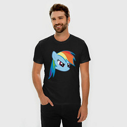 Футболка slim-fit Rainbow Dash, цвет: черный — фото 2