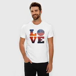 Футболка slim-fit LOVE Volleyball, цвет: белый — фото 2