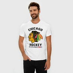 Футболка slim-fit CHICAGO BLACKHAWKS NHL, цвет: белый — фото 2