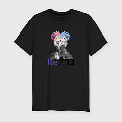 Футболка slim-fit Re:Zero, цвет: черный