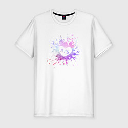 Футболка slim-fit BTS, цвет: белый