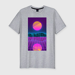 Футболка slim-fit Vaporwave EASTHETIC 99, цвет: меланж