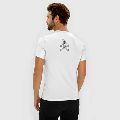 Мужская slim-футболка Даффи Хэллоуин / Белый – фото 4