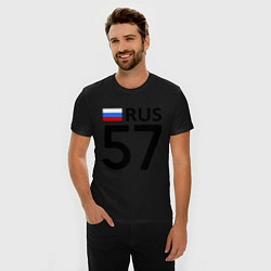 Футболка slim-fit RUS 57, цвет: черный — фото 2