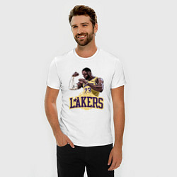 Футболка slim-fit LeBron - Lakers, цвет: белый — фото 2