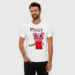 Футболка slim-fit ROBLOX PIGGY, цвет: белый — фото 2