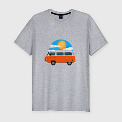 Футболка slim-fit Volkswagen t1, цвет: меланж