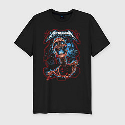 Футболка slim-fit Metallica - орущий скелет, цвет: черный