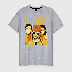 Футболка slim-fit Nirvana, цвет: меланж