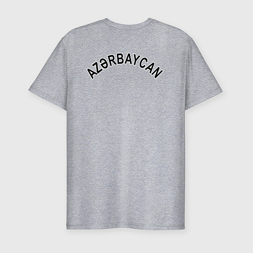 Мужская slim-футболка Азербайджан / Меланж – фото 2