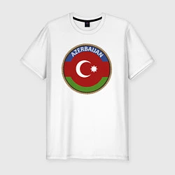 Футболка slim-fit Азербайджан, цвет: белый