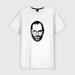 Мужская slim-футболка Стив Джобс