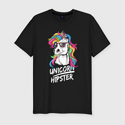 Футболка slim-fit Unicorn hipster, цвет: черный