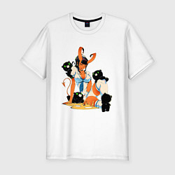 Футболка slim-fit Взрослые развлечения, цвет: белый