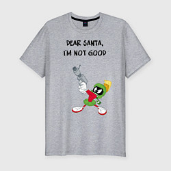 Футболка slim-fit Dear Santa, Im not good, цвет: меланж