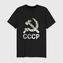 Футболка slim-fit СССР, цвет: черный