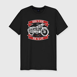 Футболка slim-fit Born to Ride Ride to Live, цвет: черный