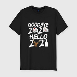 Футболка slim-fit Goodbye 2020 hello 2021, цвет: черный