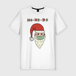 Футболка slim-fit Ho-ho-ho, цвет: белый