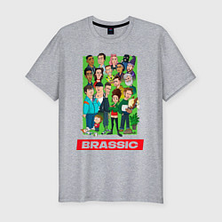 Футболка slim-fit Brassic Art Голяк, цвет: меланж