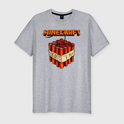 Футболка slim-fit Minecraft, цвет: меланж