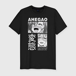 Футболка slim-fit Ahegao, цвет: черный