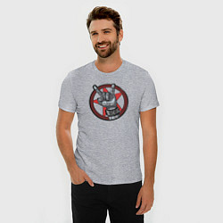 Футболка slim-fit Johnny Silverhand 01, цвет: меланж — фото 2