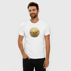 Футболка slim-fit BITCOIN, цвет: белый — фото 2