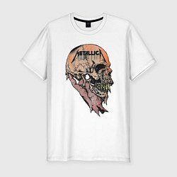 Футболка slim-fit Metallica art 04, цвет: белый