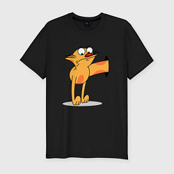 Футболка slim-fit Котопес, цвет: черный