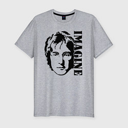 Футболка slim-fit Lennon Beatles Imagine, цвет: меланж