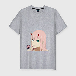 Футболка slim-fit Darling in the Franxx two, цвет: меланж