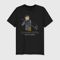 Футболка slim-fit CS GO Снайпер, цвет: черный