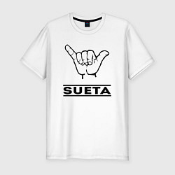 Футболка slim-fit Sueta, цвет: белый