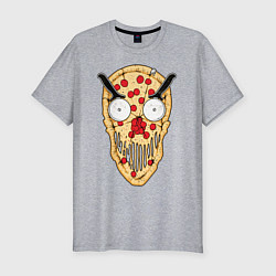 Мужская slim-футболка Злая пицца
