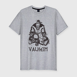 Футболка slim-fit Valheim Викинг Берсерк, цвет: меланж