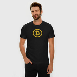 Футболка slim-fit Bitcoin, цвет: черный — фото 2