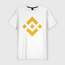 Футболка slim-fit BINANCE БИНАНС БИРЖА, цвет: белый