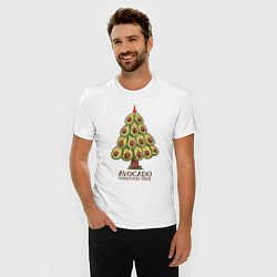 Футболка slim-fit Avocado Christmas Tree, цвет: белый — фото 2