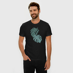 Футболка slim-fit Monstera, цвет: черный — фото 2