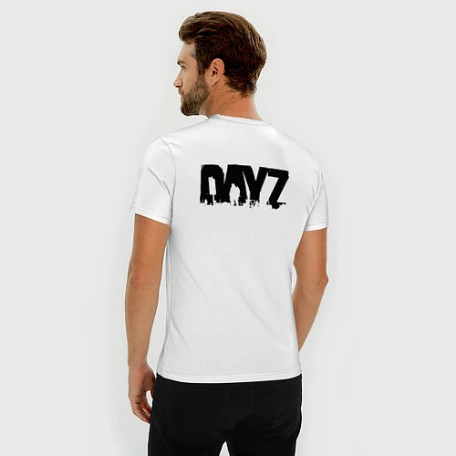 Мужская slim-футболка DAYZ ДЕЙЗИ спина Z / Белый – фото 4