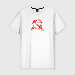 Мужская slim-футболка Серп и молот и звезда