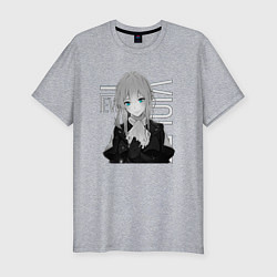 Футболка slim-fit Вайолет Эвергарден, цвет: меланж